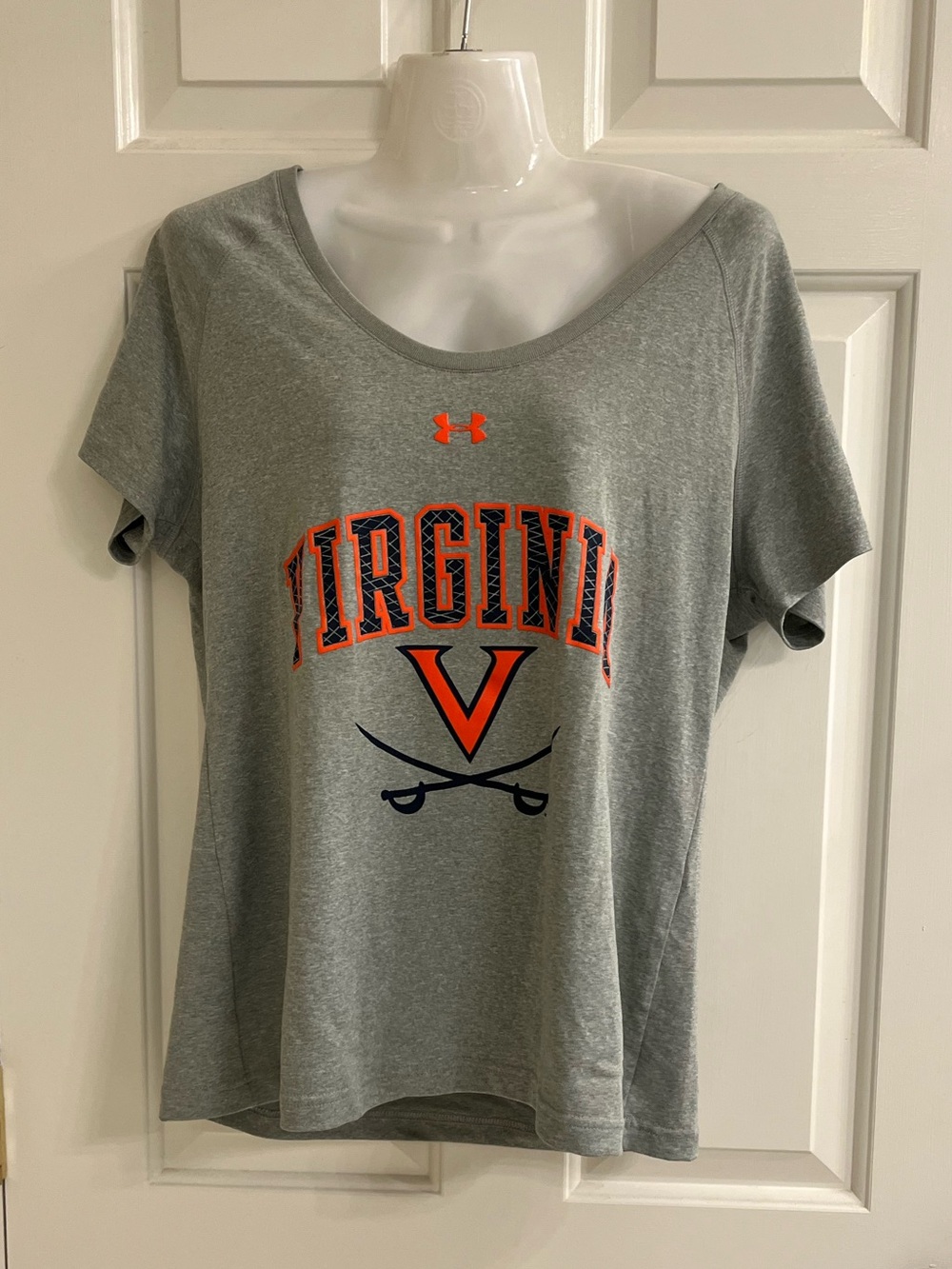 Under Armour Heather Gray Short Sleeve V Neck Tee